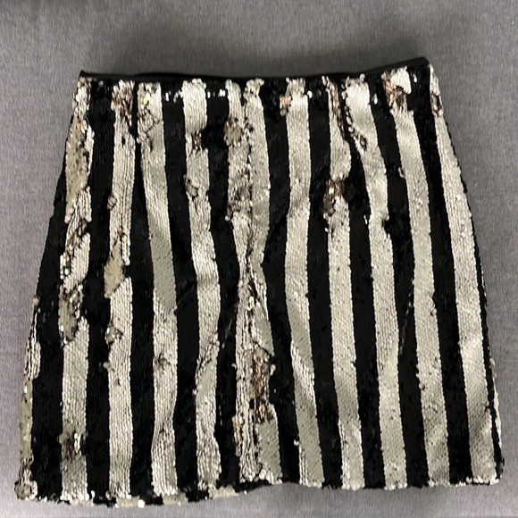 DO+BE Striped Sequin Skirt M - Picture 6 of 10